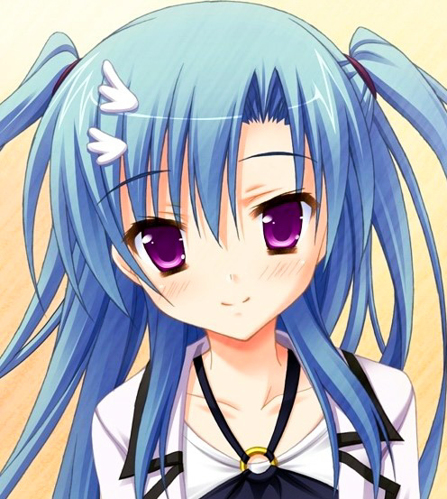 Image Ghaotone tsubasa anime girl blue hair game cute Image Ghaotone tsubasa anime girl blue hair game cute