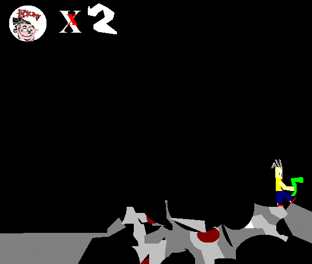 Eddy walking on boss remaints