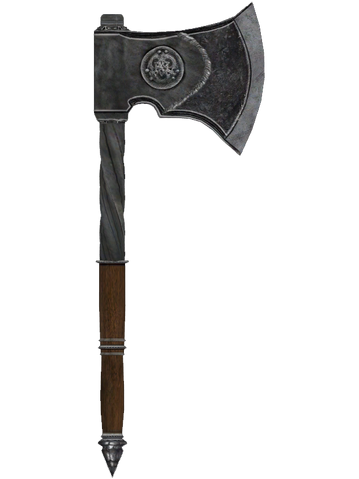 File:Oblivion SteelWarAxe.png