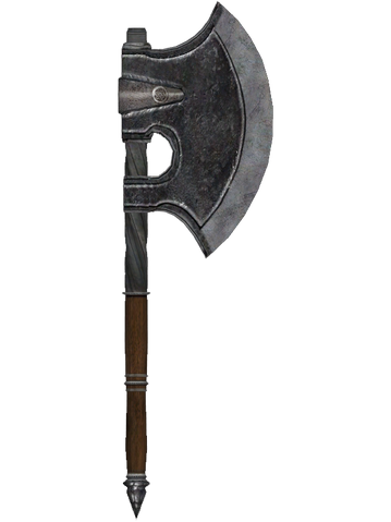File:Oblivion SteelBattleAxe.png