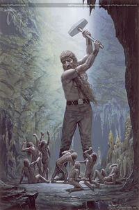Ted Nasmith - Aulë se propone destruir a los enanos.jpg