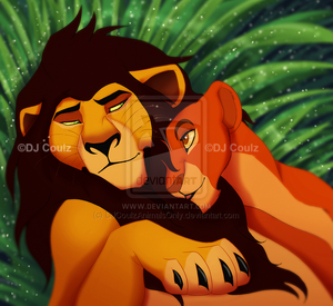 Ahadi and uru morning dew by djcoulzanimalsonly-d2kzwl9