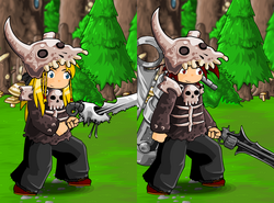 Bone Armor and Demon Skull