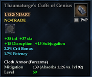 Thaumaturge's Cuffs of Genius