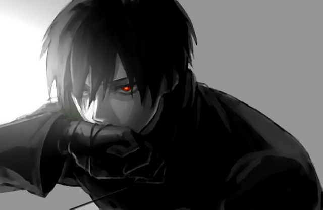 File:Gloves darker than black hei red eyes monochrome male anime boys photoshop 1440x936 wallpaper www.wallpaperfo.com 59.png
