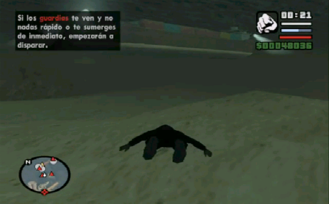 Archivo:CJ nadando Amphibious Assault.png