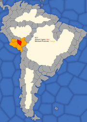 "Map showing provinces that can form Inca Empire"