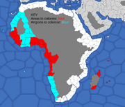 "Map showing African provinces French countries will try to colonise"