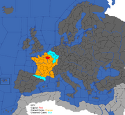"Map showing France’s European provinces in 1700"