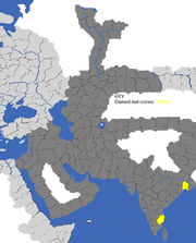 "Map showing France’s Indian provinces in 1700"