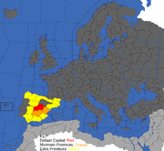 "Map showing provinces that can form Spain"