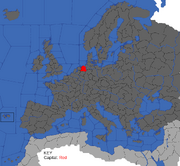 "Map showing Oldenburg's starting position"