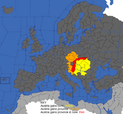 Map showing effects of Hungarian inheritance