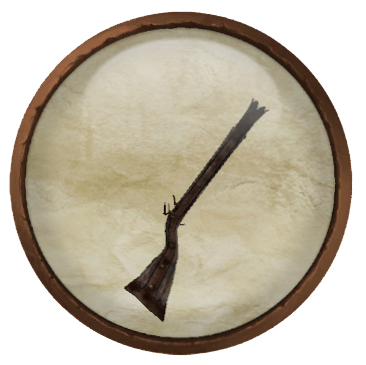 Rusty flintlock rifle