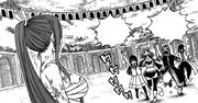 Natsu et co viennent féliciter Erza