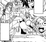 Natsu Grey Erza et Lucy au karaoké