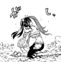Erza hugs Wendy