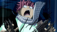 Natsu falls into Lucy's trap