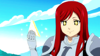 Erza with her sandwich