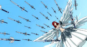 Erza threatens Evergreen