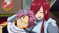 Erza compliments Natsu