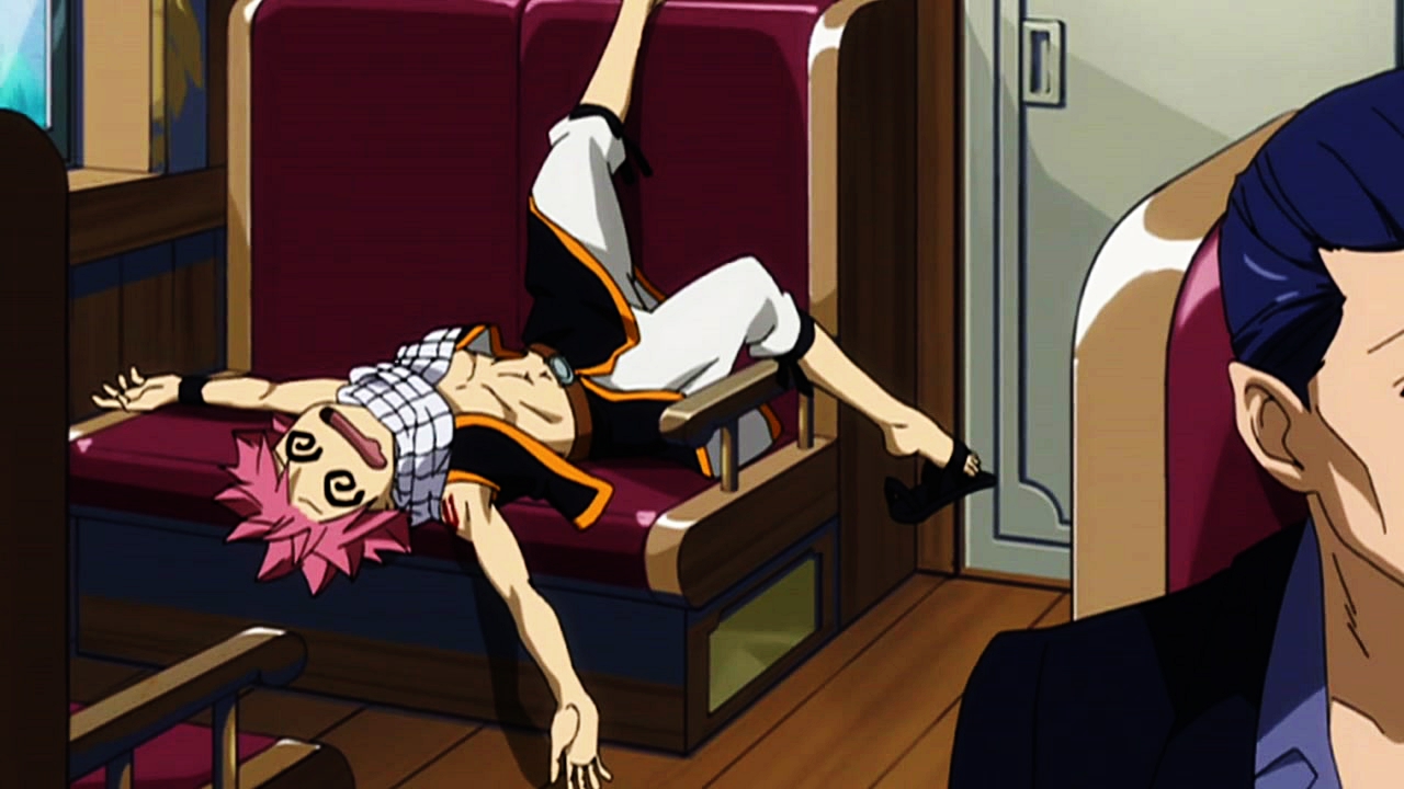 Image Natsu motionsick on the train.jpg Fairy Tail Wiki FANDOM powered by Wikia
