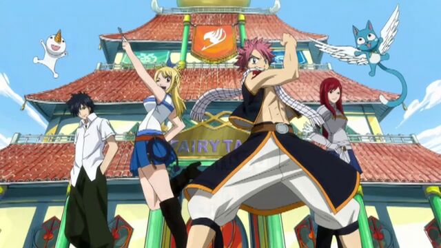 File:Fairy tail guild erza gray natsu lucy happy.jpg