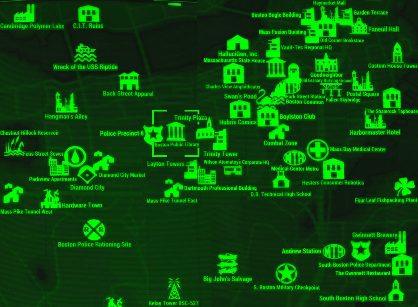 Image - FO4 map Boston Public Library.jpg | Fallout Wiki | FANDOM