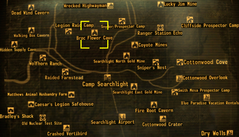 fallout new vegas complete map fallout new vegas complete map
