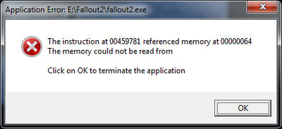 Fallout2 Error (On Loading Saved Game)