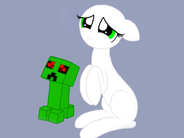 Archivo:Base creeper and pony by god2000zilla-d6wxvy5.jpg