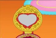The mirrored heart in the cure crystal