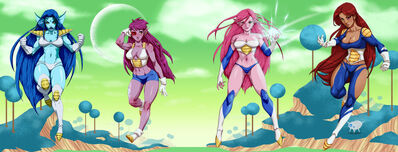 Freeza s new ginyu girls by fooray-d4s76b9