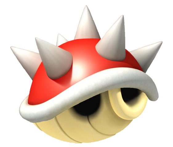 File:3D red spiny shell.png