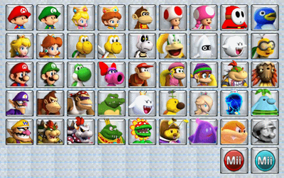 Mario Kart 8 Wii U Selection Screen