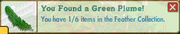Green plume-popup