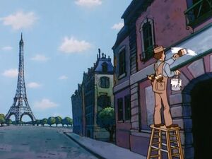 Painting near the Eiffel Tower