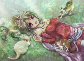 Terra with cats