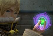 Layle holding Crystal Idol