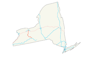 Interstate 390 (NY) map