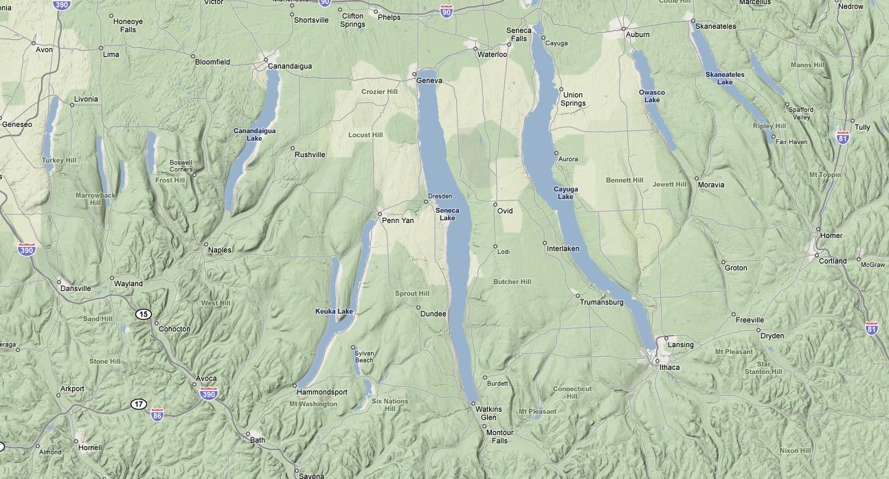 Image finger lakes large elevation map jpg the finger lakes wiki