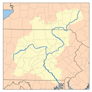 Susquehanna River political map