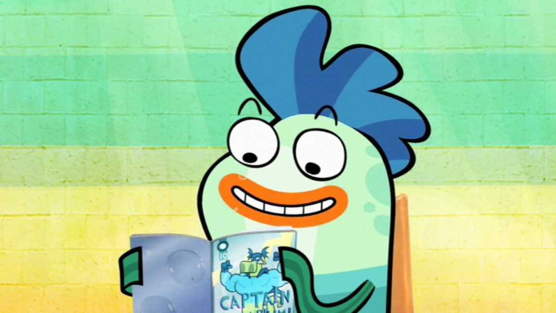 Image Milo reading Captain Aquarium.png Fish Hooks Wiki FANDOM
