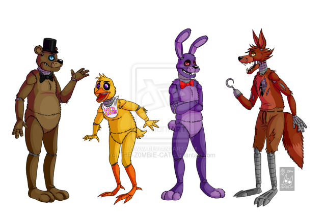 Файл:The fnaf gang by the z0mbie cat-d80dnoq.png