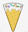 Waffle cone wedge