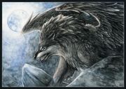 Werewolf with wings