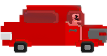 Red guy car