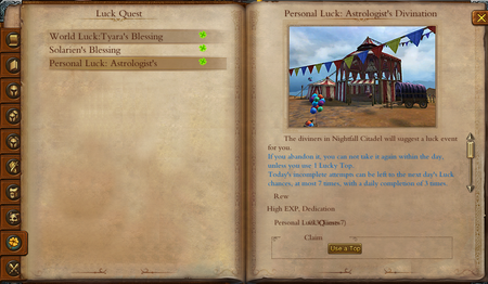 QuestTodaysPersonalLuckQuestEventCalendar