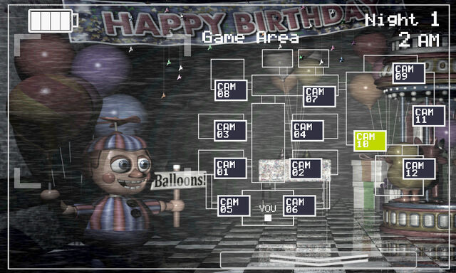 Archivo:FNaF 2 (Móvil) - Game Area (BB, izquierda).jpg