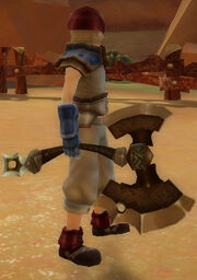 Warrior’s Warlord Axe of Hurling held